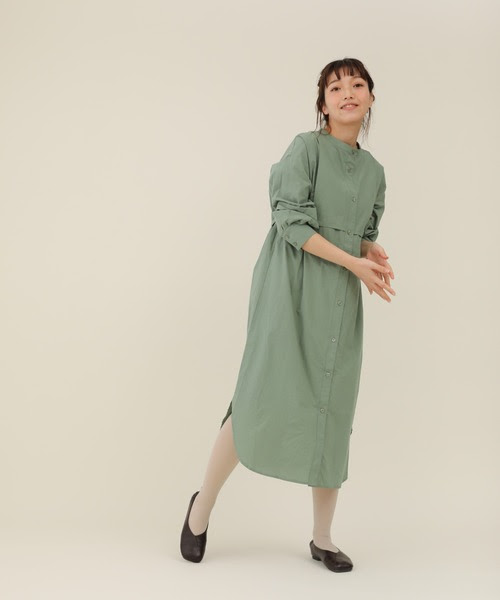 Sakishimatokyo サキシマトーキョー のファッション Zozo限定 ワンピース セール サキシマamp バンドカラーシャツワンピース オーバーシャツワンピース ワンピース