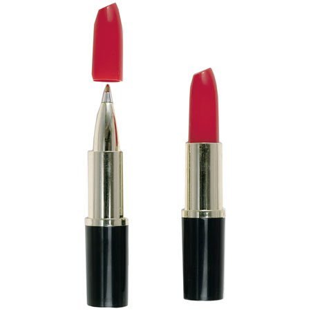 RED Lipstick shaped writing PEN kiss VALENTINE'S day NOVELTY pen GIFT NEW Single ONE