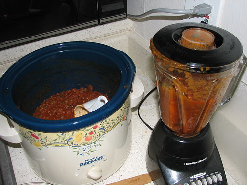 Lentil soup blending