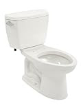 TOTO CST744SG-01 Drake 2-Piece Toilet with Elongated Bowl and Sanagloss,1.6 GPF, Cotton White