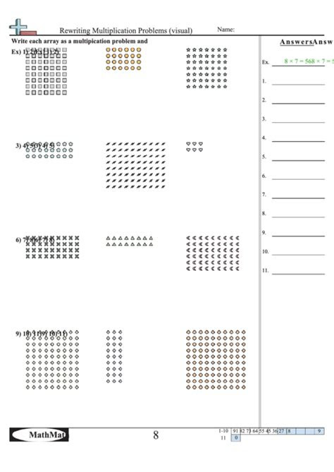 With the right approach, these worksheets can be used to help students learn and retain information in an effective way. rewriting multiplication problems visual math worksheet with answer