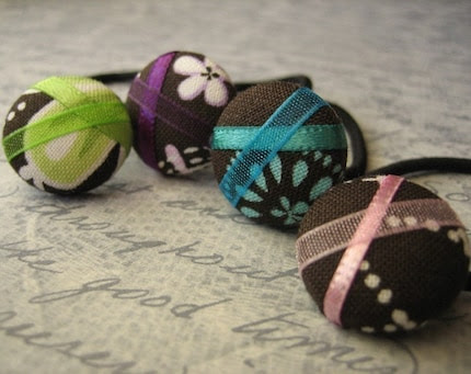 ponytail holders for thick hair. Four Tiny Ponytail Holders