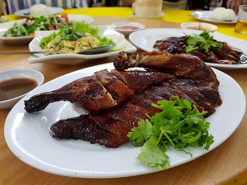 Crispy Charcoal Roasted Duck, among others