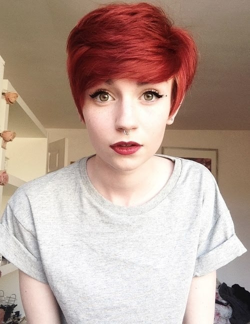 Cute Red Pixie Haircut: Girls Hairstyles Trends