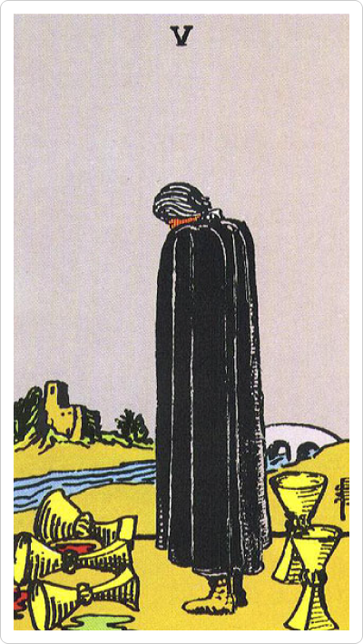 カップの５ Five Of Cups タロットカード解説
