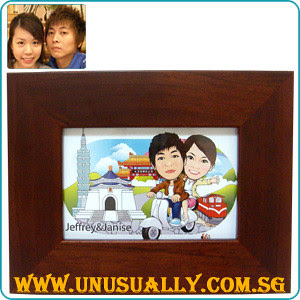 Caricature Drawing On Photo Frame