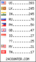 visitors by country counter