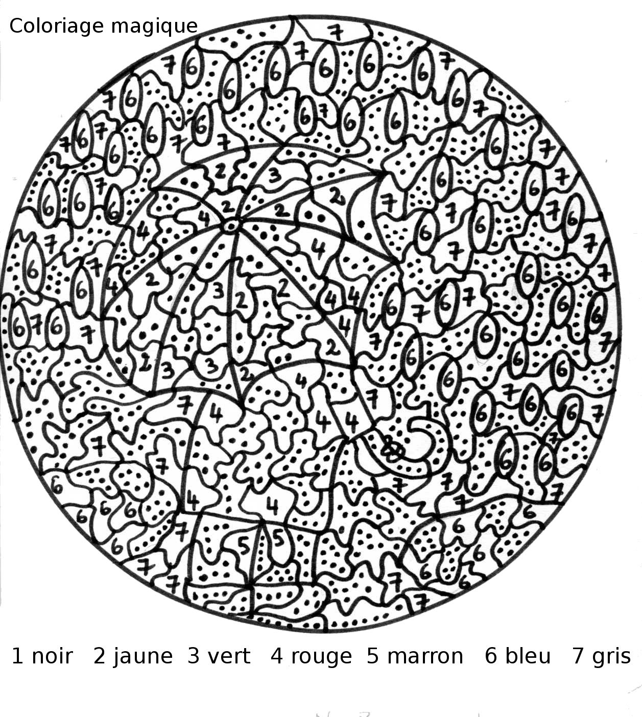 Image Coloriage magique gratuit