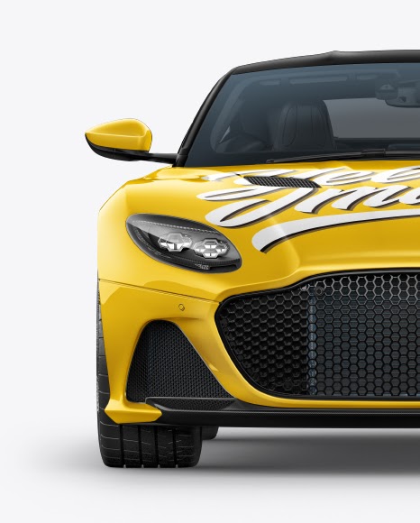 Download Download Sport Car Front View PSD Mockup free packaging mockups from the trusted websites.