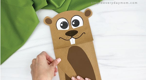 Groundhog Paper Bag Puppet Printable