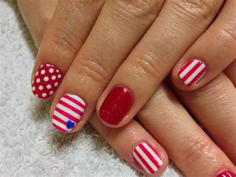 brush   polish  cnd shellac nail art nautical nails