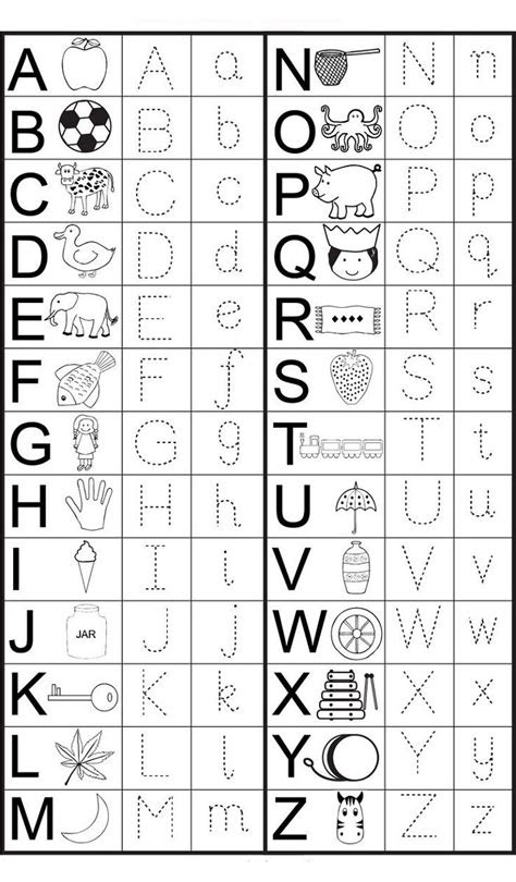 The beginning sound of the picture will match the letter on the page the learners will work on. great alphabet tracing worksheets to print literacy worksheets
