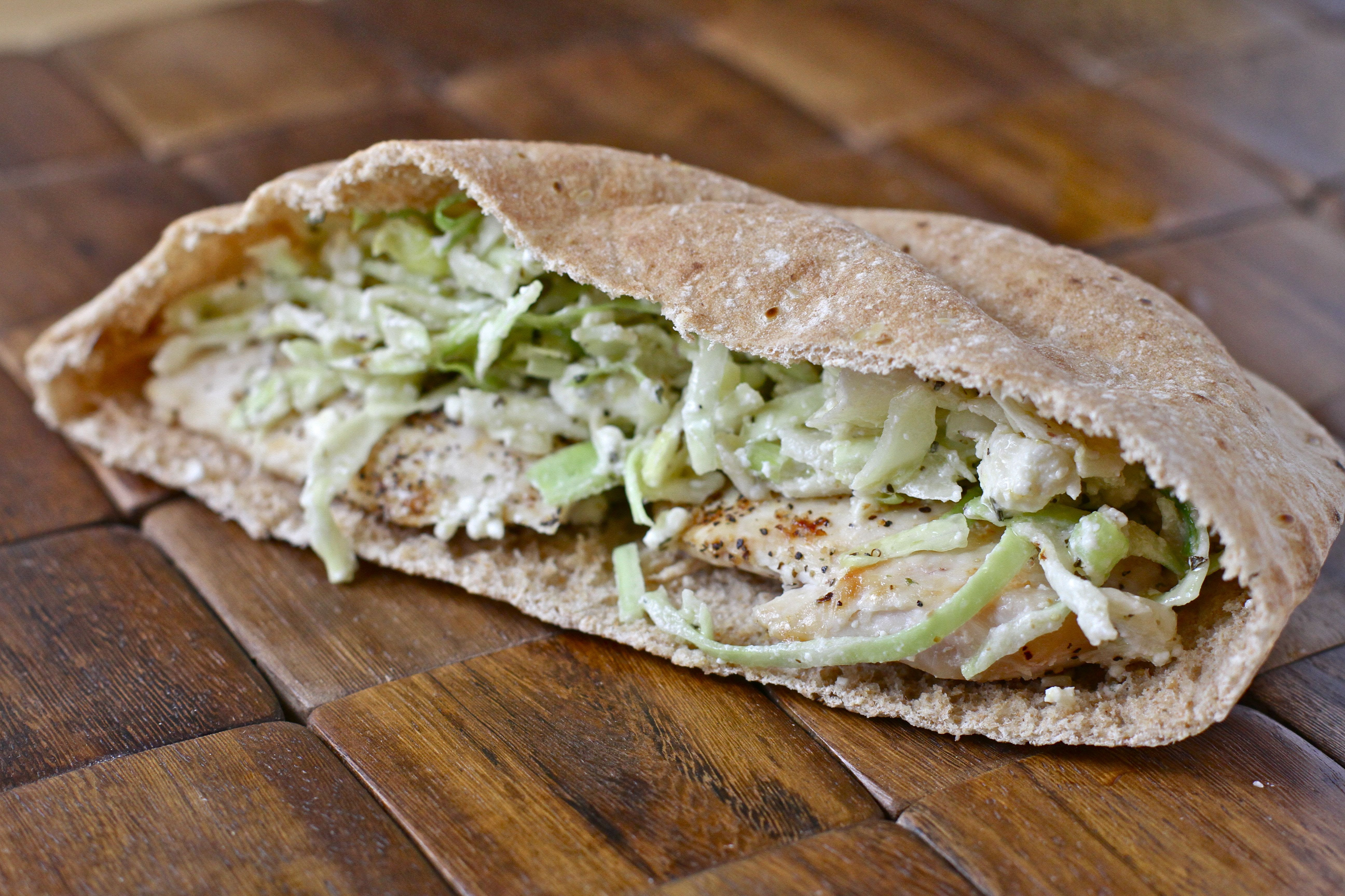 Chicken Marinated Slaw Pita FoodFash