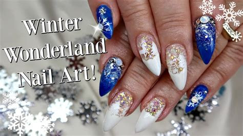 winter wonderland nail art day  youtube