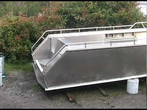 aluminium plate boat fabrication and welding - YouTube