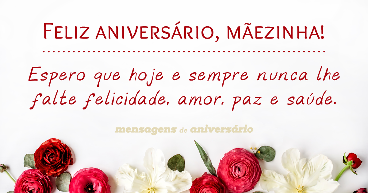 Parabéns, mãezinha querida - Mensagens de Aniversário