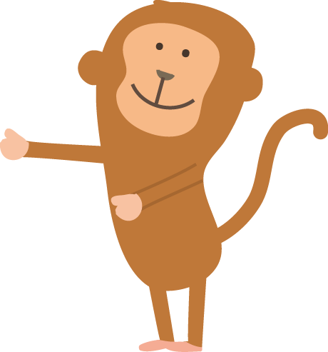 猿 さる のイラスト 無料イラストフリー素材