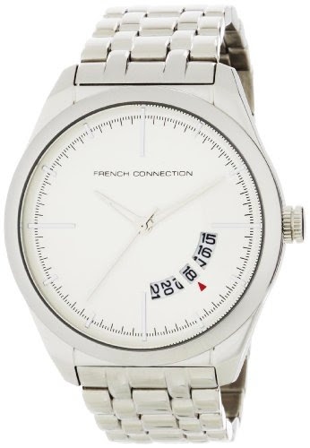 French Connection Stainless Steel Mens Silver Bracelet Watch