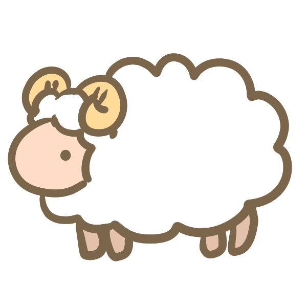 白い羊のイラスト かわいいフリー素材が無料のイラストレイン