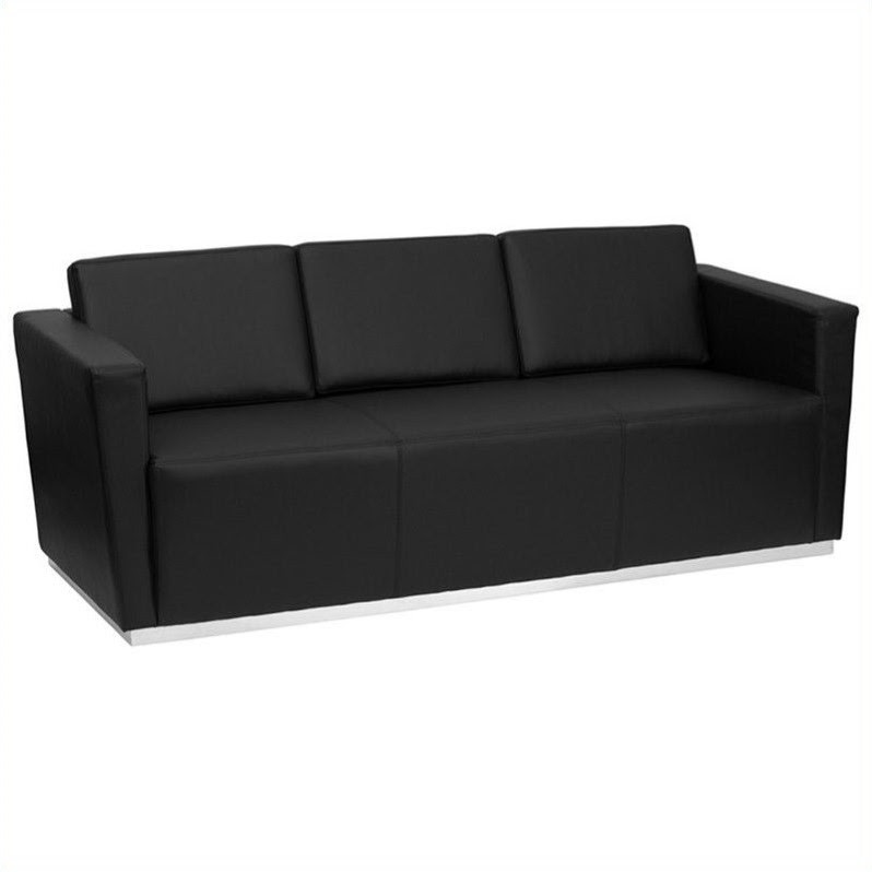 Flash Furniture Hercules Trinity Series Contemporary Sofa in Black