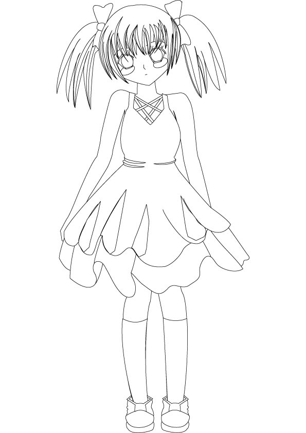 Anime girl drawing picture 2
