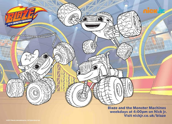 Blaze and the Monster Machines Colouring Pages and Twitter Party In