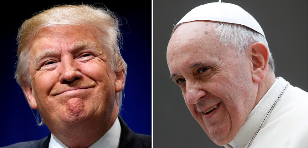 O presidente Donald Trump e o papa Francisco, em montagem (Foto: Carlo Allegri/Stefano Rellandini/Reuters)