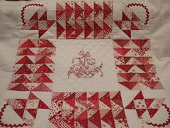 Redwork Kitty Quilt 005