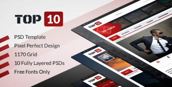 TOP 10 - Multimedia Tube (PSD) - Entertainment PSD Templates