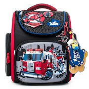 Recommended Delune Fire Truck Pattern School Bags For Boys Girls Cartoon Backpack Children Orthopedic Backpacks Mochila Infantil Grade 1-5