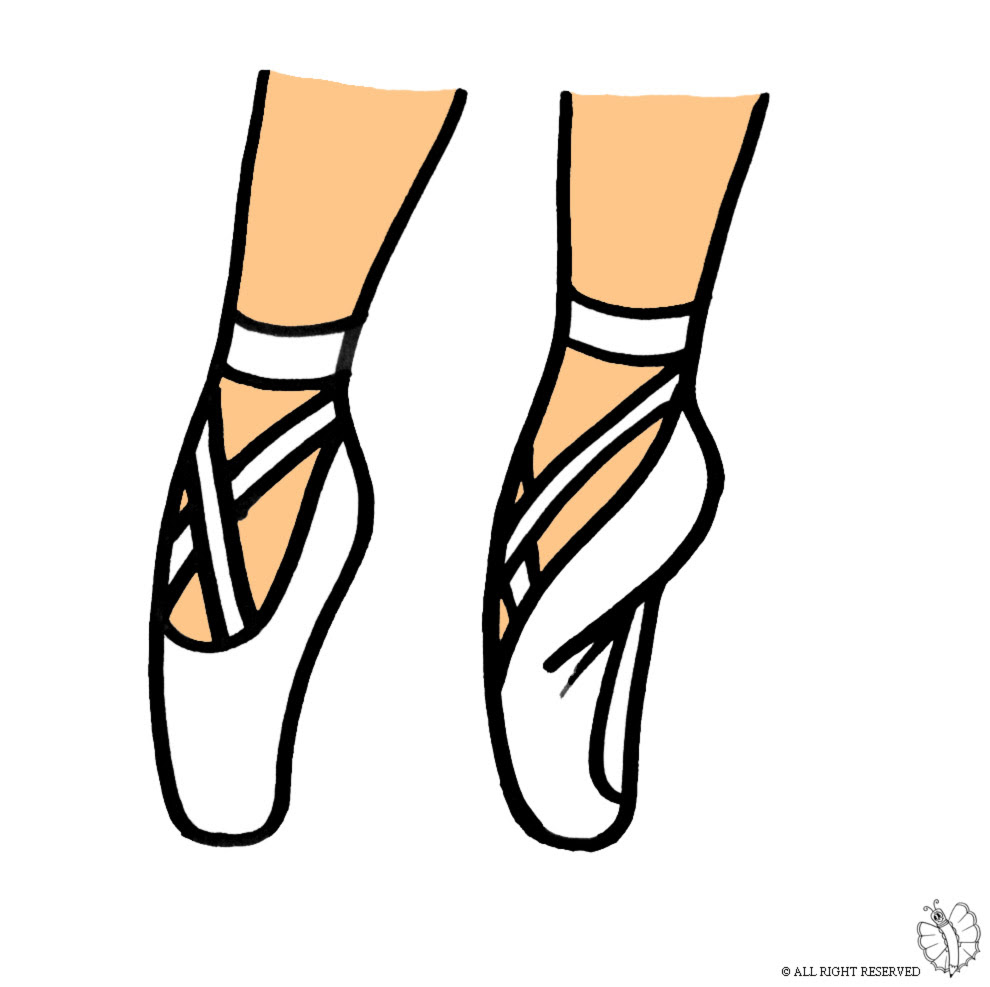 Disegno di Scarpe Ballerina da scaricare
