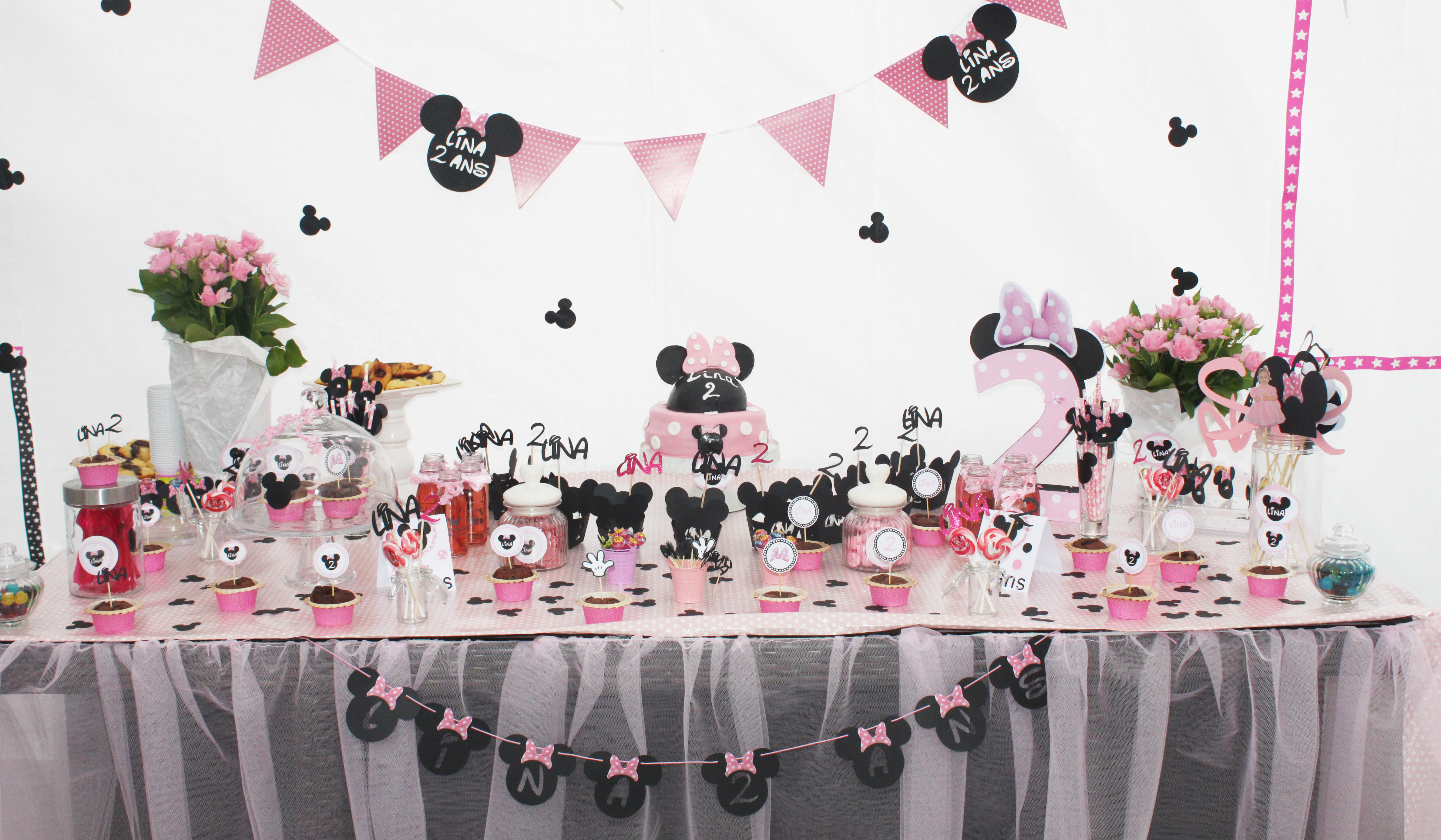 Un Candybar Sur Le Theme De Minnie Fete Anniversaire De Lina De 2 Ans La Fabricamania