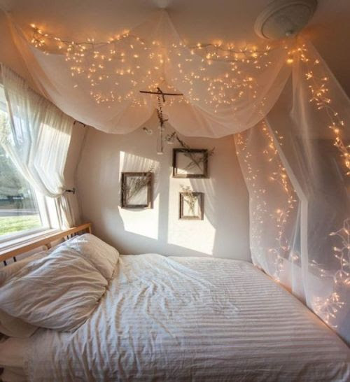 notes lights romantic bed canopy fairy lights christmas lights ...