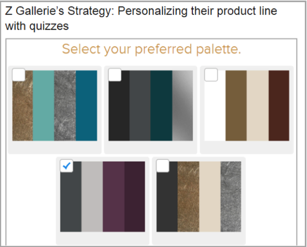 Quiz as example of a lead generation tactic