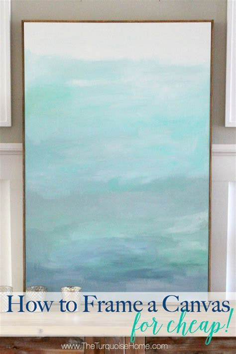 frame  canvas  cheap  turquoise home