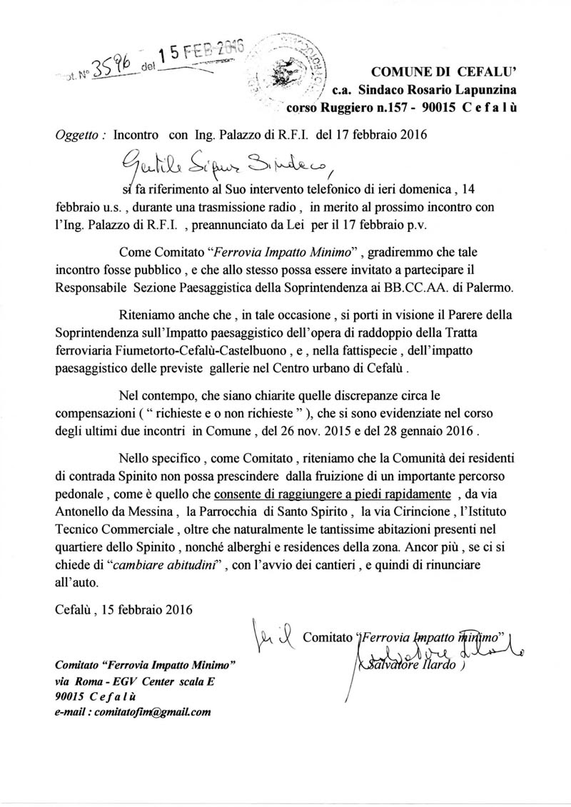 Lettera aperta del Comitato 