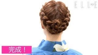 How To Hair Style 裏編み込みがキュートなアップヘア For ミディアム