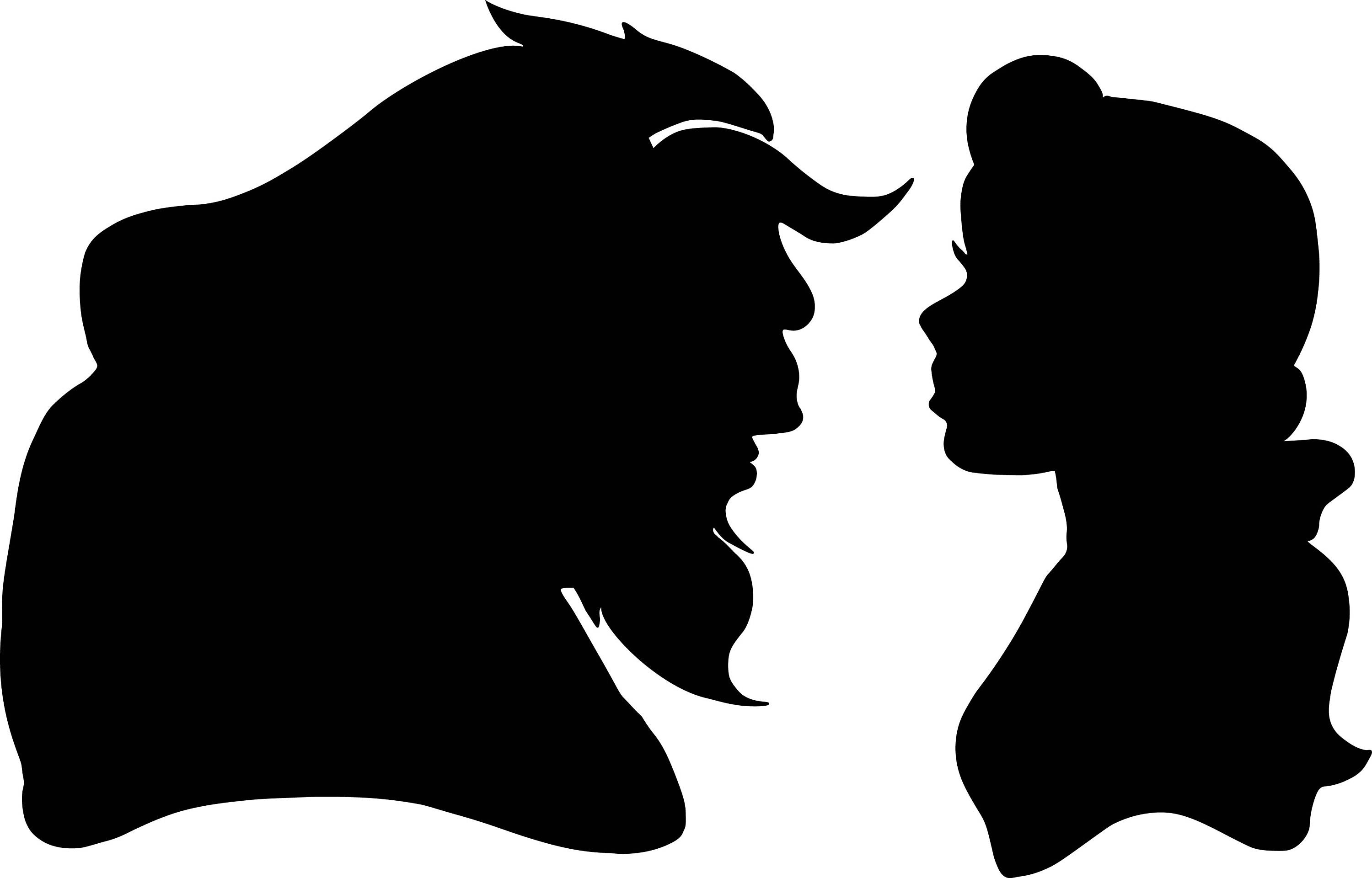 Download Belle And Beast Silhouette at GetDrawings | Free download