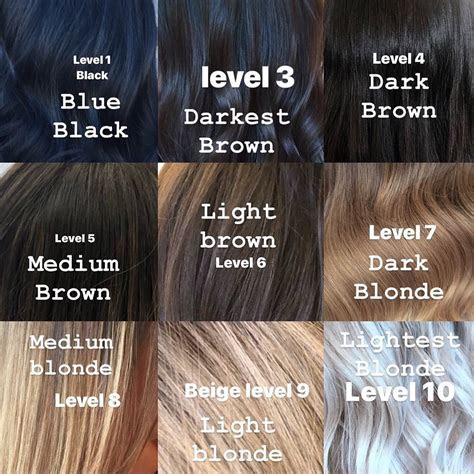  the best hair color chart with all shades of blonde brown red black