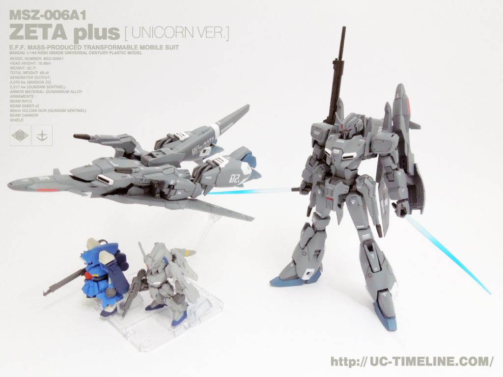 Hguc ゼータプラス ユニコーンver 完成報告 Uc Timeline ガンプラ好きだけど難しいことは出来ない