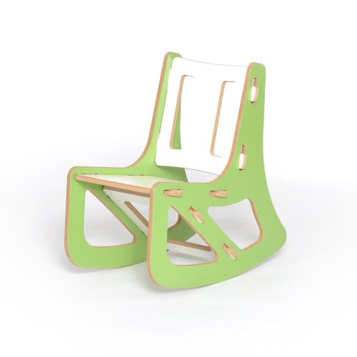 Sprout Kids Rocking Chair, Green and White