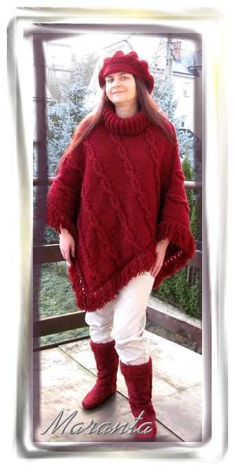 poncho i kaszkiet poncho kaszkiet