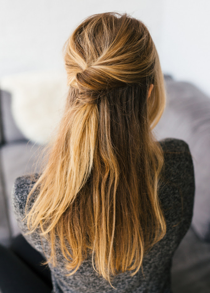 15 Simple Hairstyles that are Half Up, Half Down