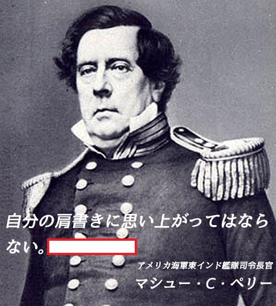 肩についているモップが気になる マシュー ペリー 1794 1858 へのボケ ボケて Bokete