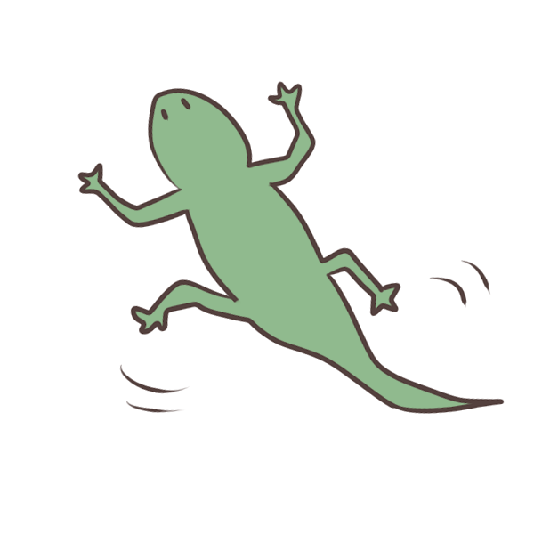 緑のとかげのイラスト かわいいフリー素材が無料のイラストレイン