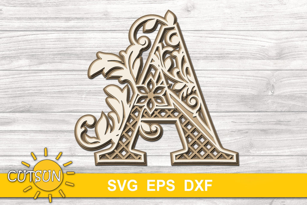 Download 3d Alphabet Layered Mandala Svg Bundle 26 Letters So Fontsy