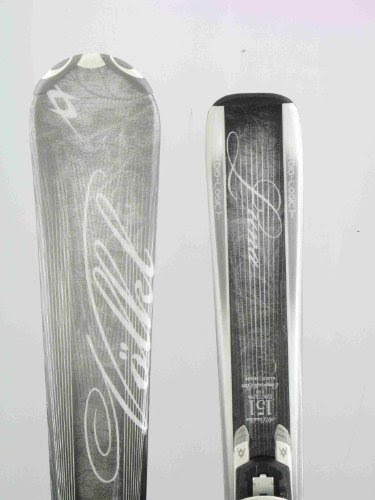Used Volkl Attiva Luna Shape Snow Ski with Binding 165cm C Nick