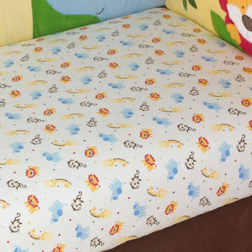 Jungle Jubilee Fitted Sheet by Too Good by Jenny