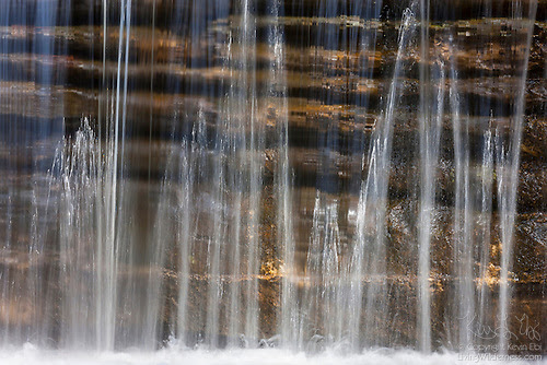 Waterfall over Sandstone Layers, Matthiessen State Park, Illinois
