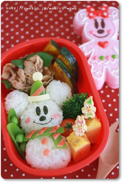 キャラ弁 ミッキー雪だるま Momo S Obentou キャラ弁 Powered By ライブドアブログ